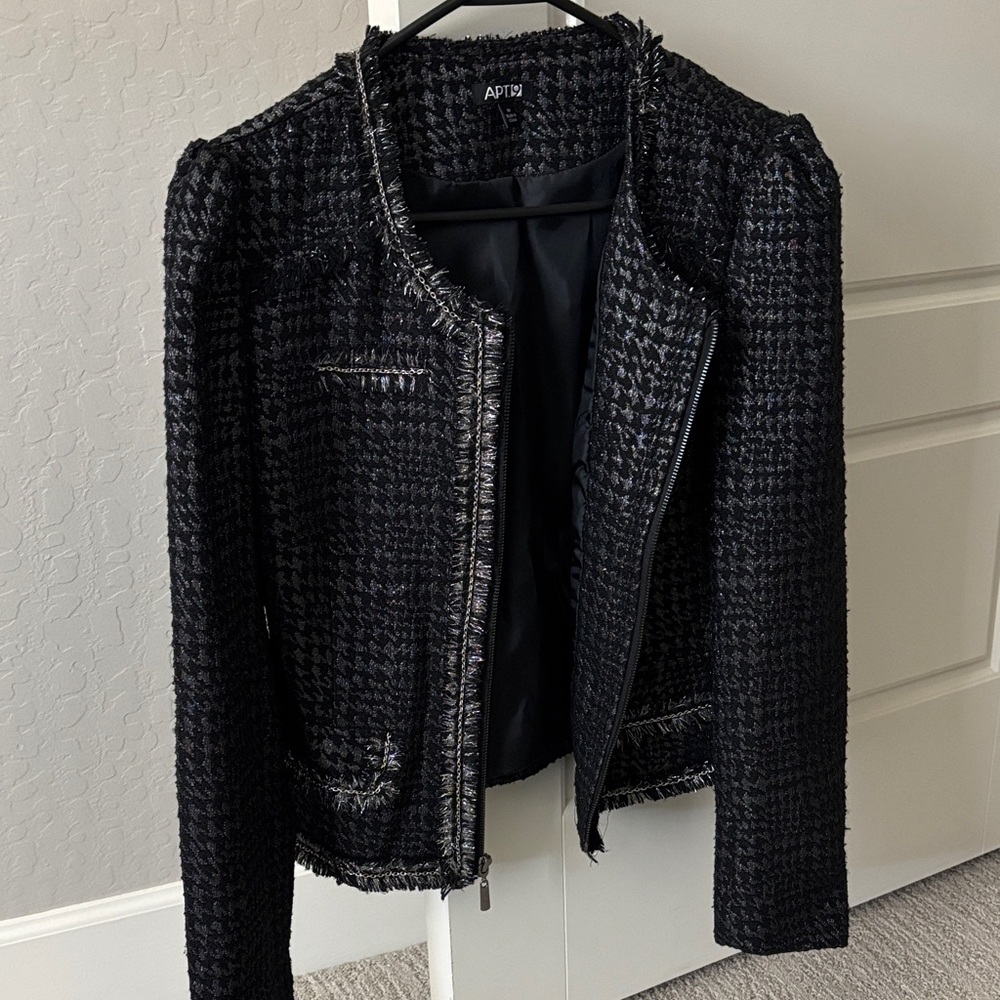 Apt 9 Women's Black Tweed Jacket